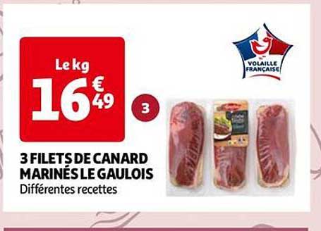 3 Filets De Canard Marinés Le Gaulois
