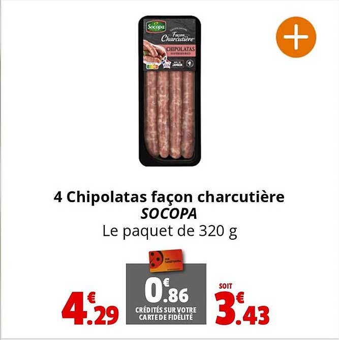 4 chipolatas façon charcutière socopa