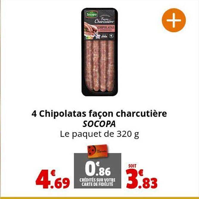 4 chipolatas façon charcutière socopa