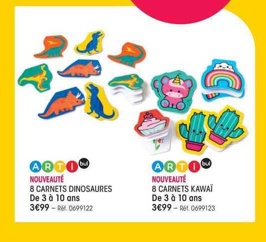 8 Carnets Dinosaures 8 Carnet Kawaï