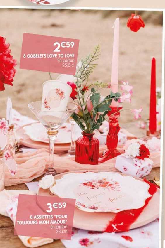 8 gobblets love to love 8 assiette "pour toujours mon amour"