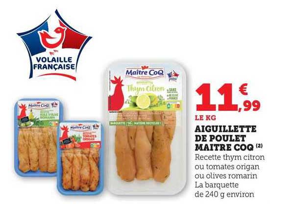 aiguillette de poulet maître coq