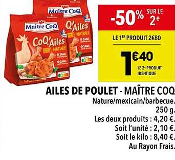 ailes de poulet - maître coq