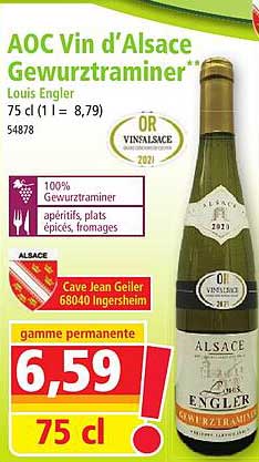 aoc vin d'alsace gewurztraminer louis engler