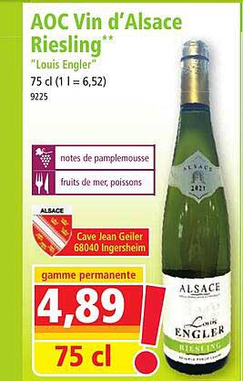 aoc vin d'alsace riesling "louis engler"