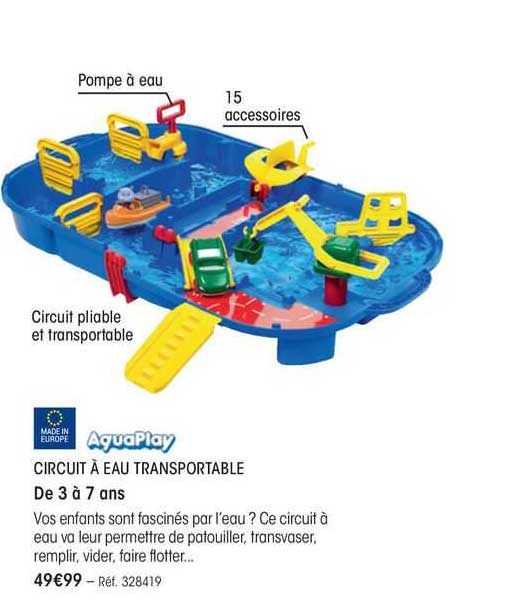 aquaplay circuit à eau transportable