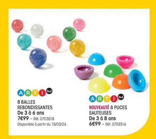 arti bul 8 balles rebondissantes 8 puces sauteuses