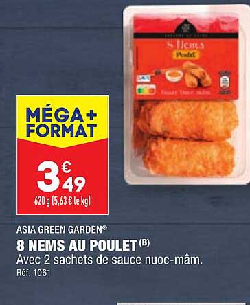 asia green garden 8 nems au poulet