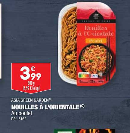 asia green garden nouilles à l'orientale