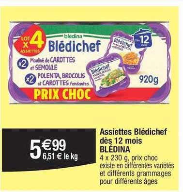 Assiettes Blédichef Dès 12 Mois Blédina