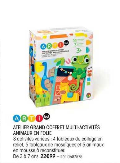 atelier grand coffret multi-activités animaux en folie