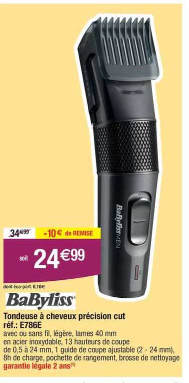 babyliss tondeuse à cheveux précision cut