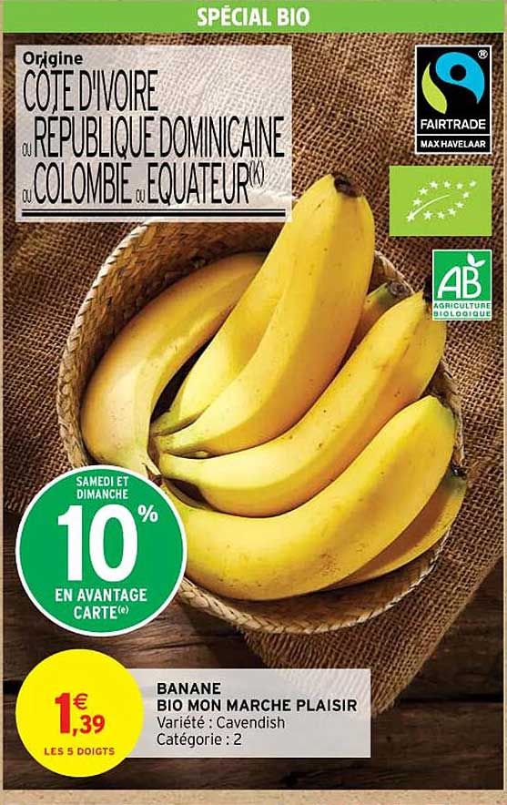 banane bio mon marché plaisir