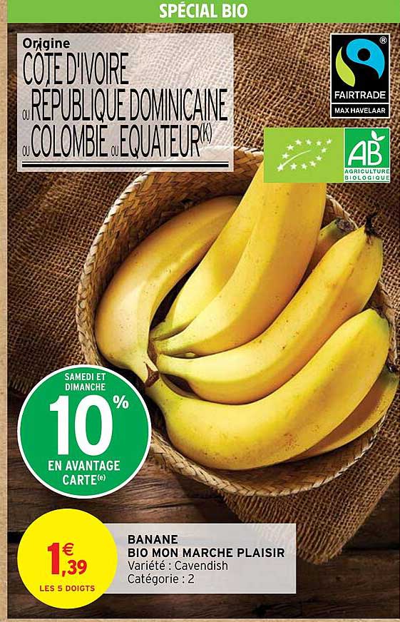 banane bio mon marché plaisir