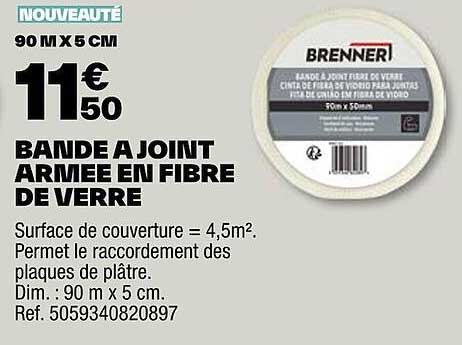 bande à joint armée en fibre de verre brenner