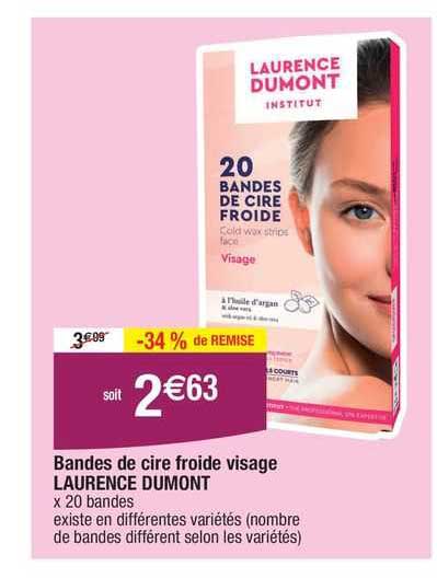 bandes de cire froide visage laurence dumont
