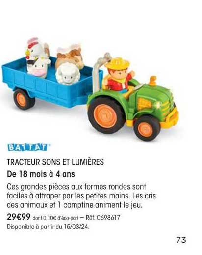 battat tracteur sons et lumières