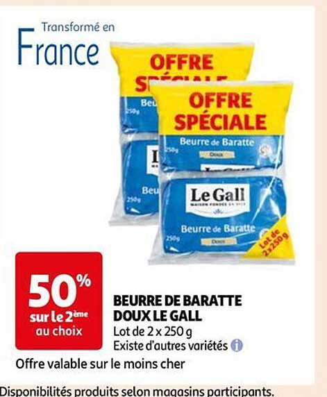 beurre de barate doux le gall