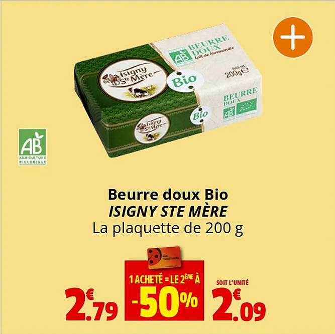 beurre doux bio isigny ste mère