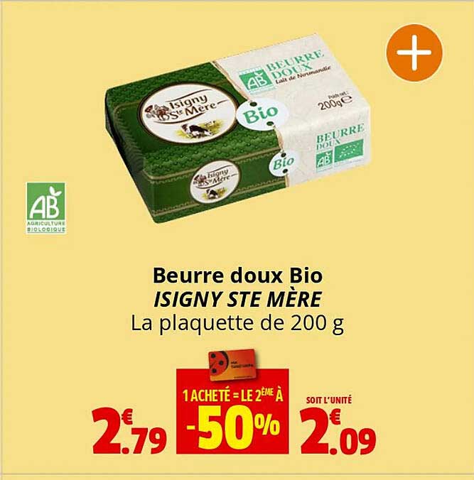 beurre doux bio isigny ste mère