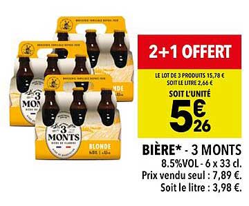 bière - 3 monts