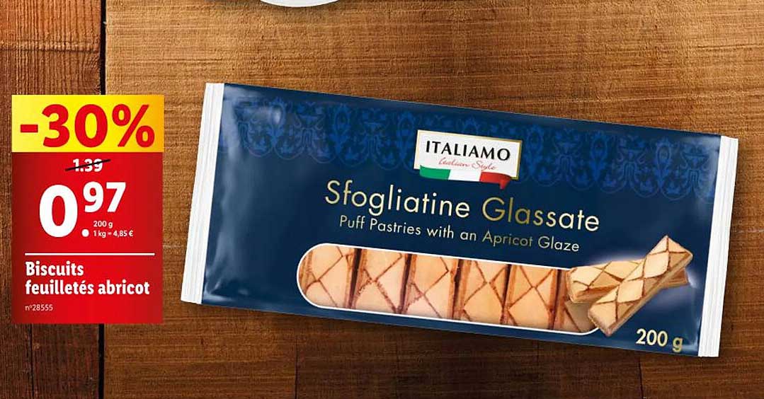 Biscuits Feuilletés Abricot Italiamo