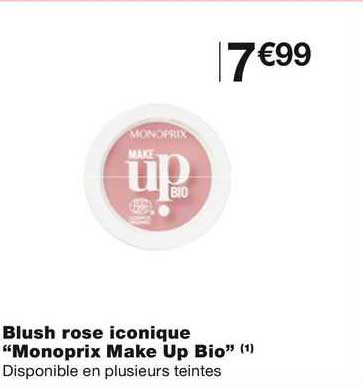 blush rose iconique "monoprix make up bio"
