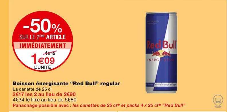 boisson énergisante "red bull" regular