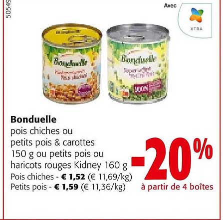 Bonduelle Pois Chiches Ou Petits Pois & Carottes