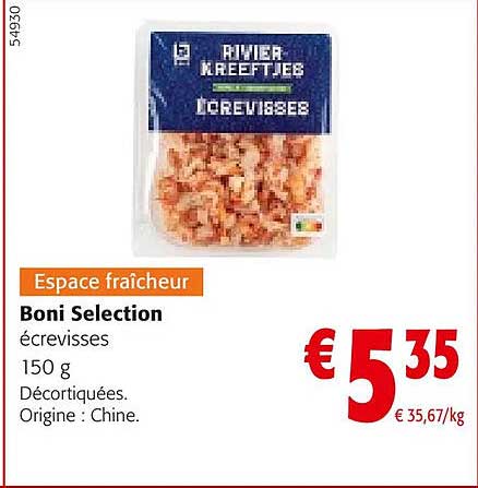 boni selection écrevisses