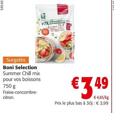 boni selection summer chill mix pour vos boissons