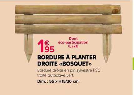 bordure à planter droite «bosquet»