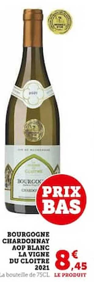bourgogne chardonnay aop blanc la vigne du cloitre 2021