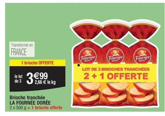 brioche tranchée la fournée dorée