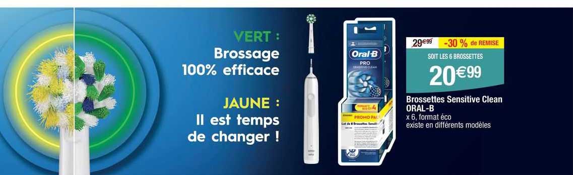 brossettes sensitive clean oral-b