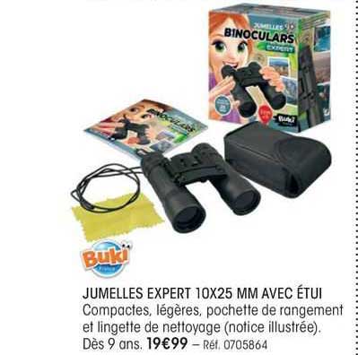 buki jumelles expert 10x25 mm avec étui