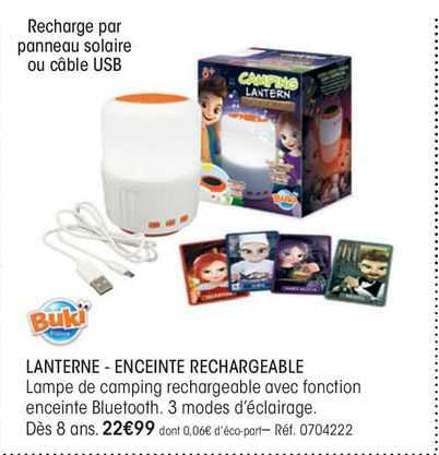 buki lanterne - enceintre rechargeable