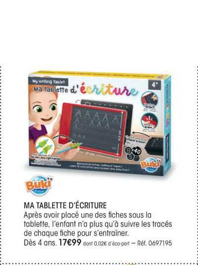 buki ma tablette d'écriture