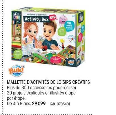 buki mallette d'activités de loisirs créatifs