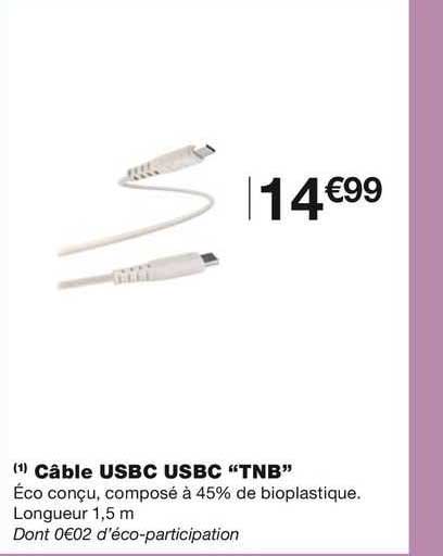 câble usbc usbc "tnb"
