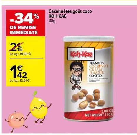 cacahuètes goût coco koh kae