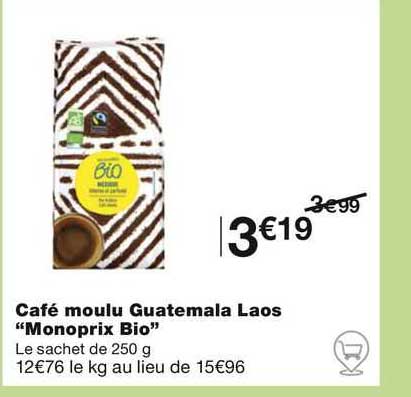 café moulu guatemala laos "monoprix bio"