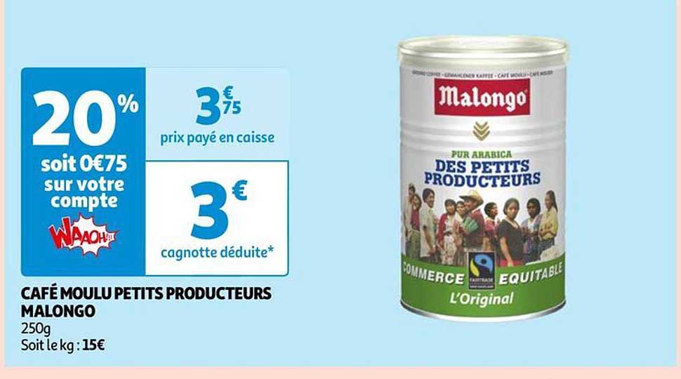 café moulu petits producteurs malongo