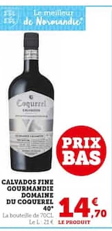 calvados fine gourmandie domaien du coquerel 40°