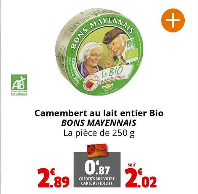 camembert au lait entier bio bons mayennais
