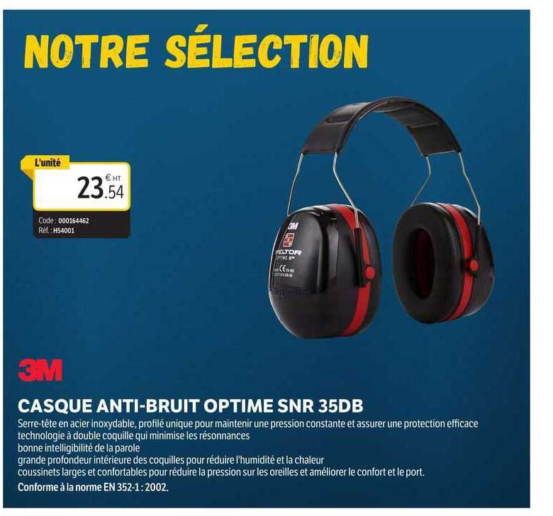 casque anti-bruit optime snr 35db