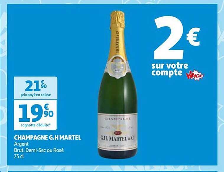 champagne g.h martel argent