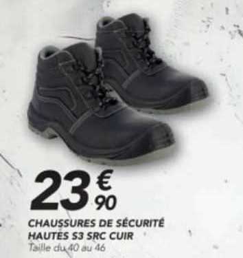 chaussures de sécurité hautes s3 src cuir