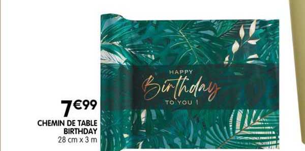 chemin de table birthday