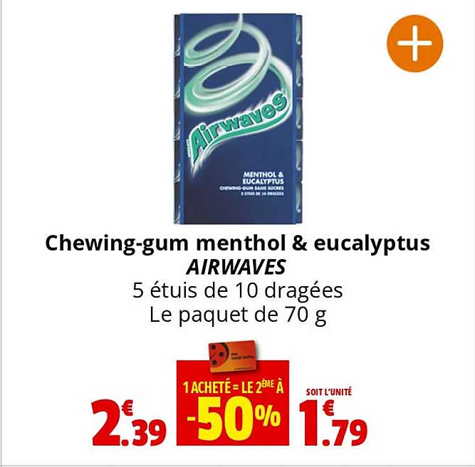 chewing-gum menthol & eucalyptus airwaves